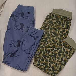 Two TEA Collection Boys SIZE 12Y  Rodini Blue Octopus and Green Camo Joggers